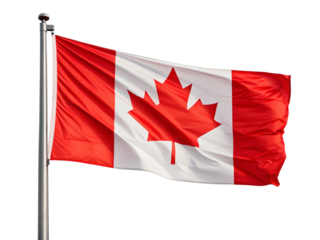 canadian flag waving in wind