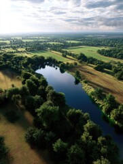 Fototapeta premium Natural Landscape with Lake