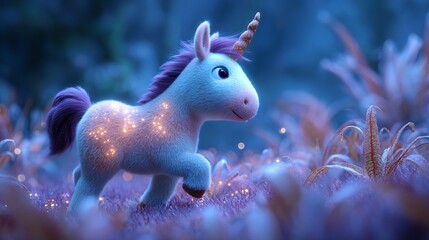Dreamy Unicorn in Lavender Field: A Whimsical Adventure Awaits under Enchanted Skies
