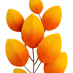 Obraz premium Elegant autumn leaf collection on white — modern vector, watercolor, and paper‑cut foliage set with vibrant orange and gold tones for seasonal branding, cards, posters, and web design.