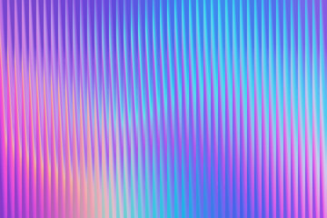 Holographic ribbed texture with a vibrant blend of blue, purple, and pink colors