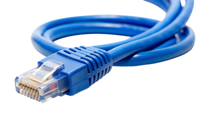 Ethernet Cable – Isolated on Transparent Background – PNG – GENERATIVE AI