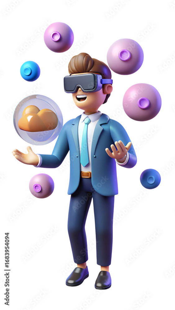 Poster virtual reality metaverse avatar exploring digital world technology innovation and cloud computing s