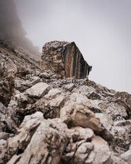 Lonely rock at the Dolomites
