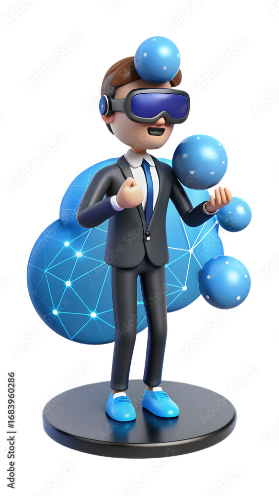 Poster vr metaverse avatar exploring virtual reality world digital future technology simulation gaming expe