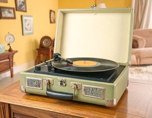 Obraz premium Vintage record player in a case