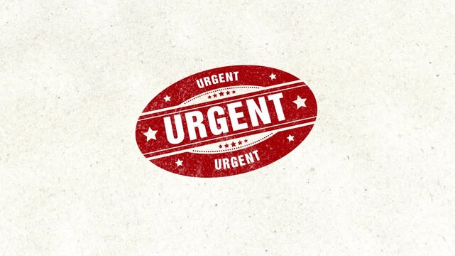 Urgent Golden Oval Shape Rubber Stamp