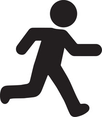 走る人