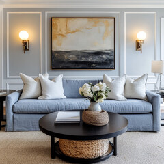 modern living room with sofa