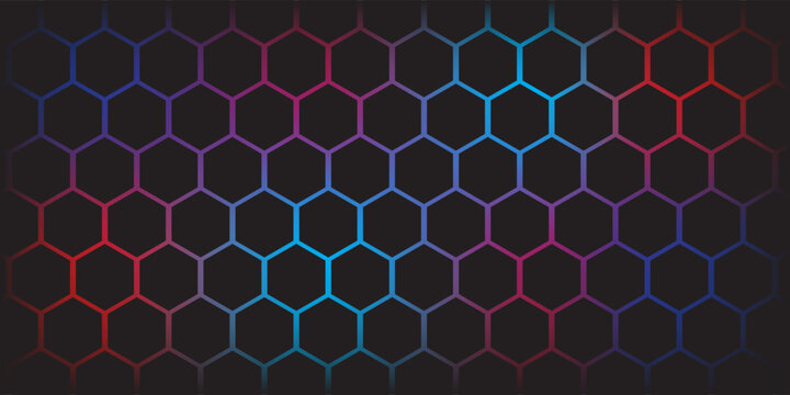Abstract design with a hexagonal pattern like a honeycomb which is suitable for the background - Powered by Adobe