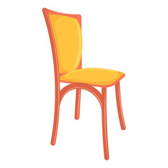 Upholstered chair with vibrant design Vector