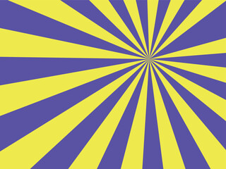 Dynamic Yellow and Purple Radial Burst Background.