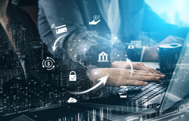 Worldwide digital payment network showing secure financial transactions. Digital payment supports transfer, digital payment ensures security, boosts convenience, drives global finance. Vouch