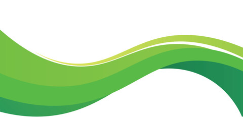 Green creative wave business banner background. vector ilustration.