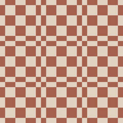 Pattern created from brown squares and rectangles against a beige background