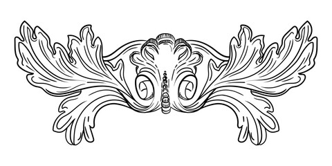 Fototapeta premium Vintage design element hand drawing ornament vector illustration