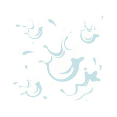Flat Illustration of Milk Splash