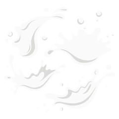 Flat Illustration of Milk Splash