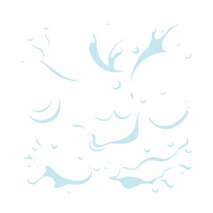 Flat Illustration of Milk Splash
