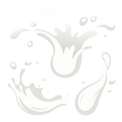 Flat Illustration of Milk Splash