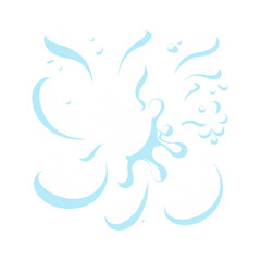 Flat Illustration of Milk Splash