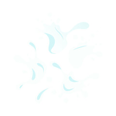Flat Illustration of Milk Splash
