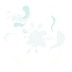 Flat Illustration of Milk Splash