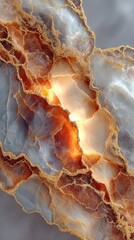 Abstract depiction of interwoven patterns showcasing vibrant colors and luminous effects in a textured surface