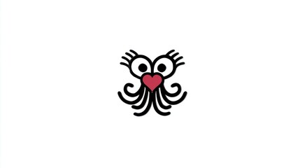 Fototapeta premium Cute cartoon creature graphic design