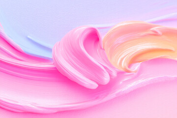 Abstract Colorful Brushstrokes Wave on Soft Organic Background