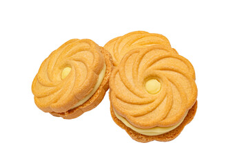 Cream or creme filled lemon cookies