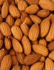 Fototapeta premium Close-up of many almonds