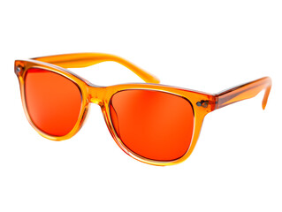 Stylish Amber & Orange Sunglasses Product Shot, Isolated on Black Background