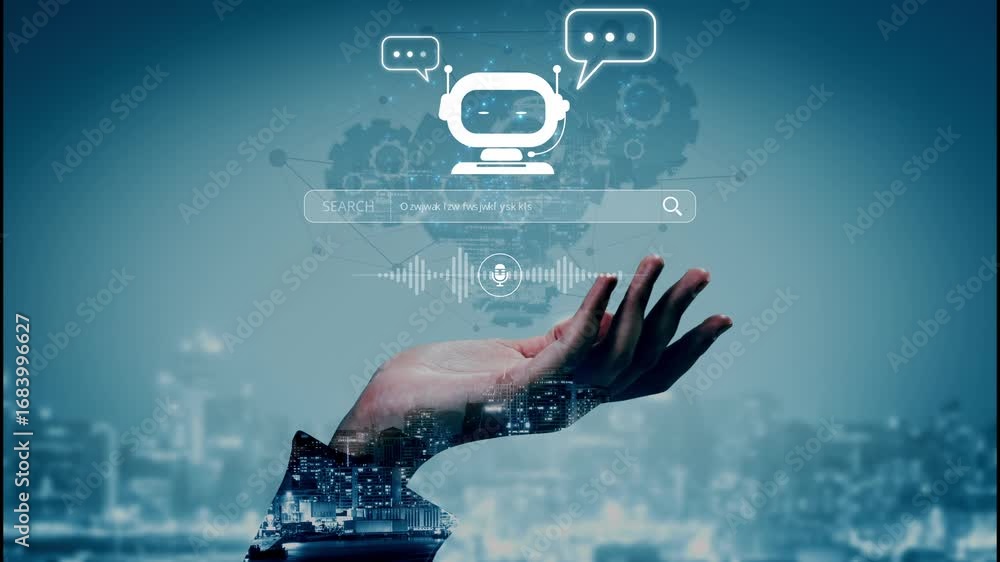 Aufkleber ai assistant with voice chat interface, combining smart chatbot, voice command, and ai-powered contr