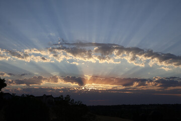 sunrise in the sky