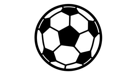 Illustration of a soccer ball, a simple vector design for sports