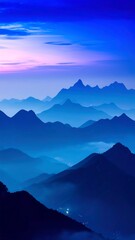 Fototapeta premium Misty mountain range at dawn (2)