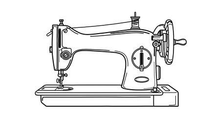 Vintage sewing machine, a classic tool for textile and clothing design