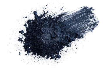 A dark, smudged, and textured indigo stain