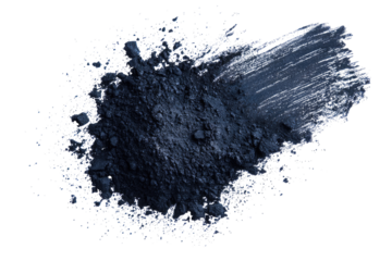 A dark, smudged, and textured indigo stain