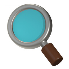 magnifying glass 3D illustration