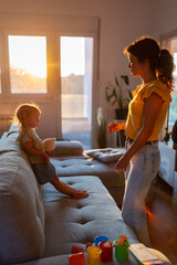 Mom can't convince grumpy child to go to bed