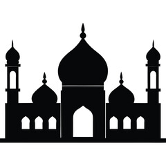 Elegant Islamic Mosque Silhouette Design
