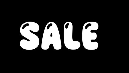 Sale text on black background for promotion and advertising campaign in retail and online shopping