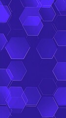 Fototapeta premium A dynamic design featuring an overlapping pattern of translucent purple hexagons, creating a sense of depth and movement.
