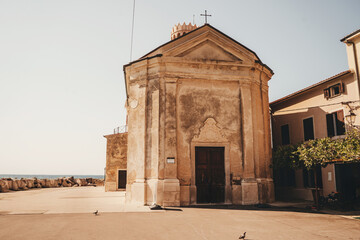 Piran, Slovenia &ndash; Medieval coastal town on the Adriatic with red rooftops and harbor scenic view