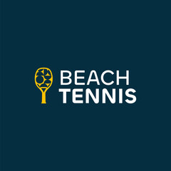 Logo template for beach tennis.	
