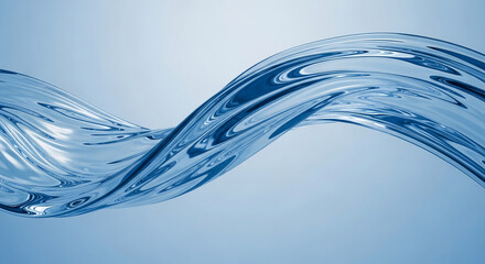 Abstract image of flowing blue liquid, creating dynamic, wavy forms.  Represents fluidity, movement, and purity, ideal for clean designs