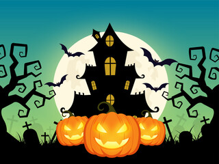 Halloween Social Media Post Template Design. Editable Halloween social media post template for spooky party promotion, holiday marketing, and seasonal celebration campaigns.