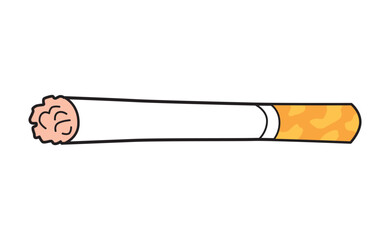 Cigarette isolated cartoon vector illustration